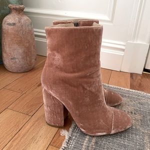 Dusty rose booties size 7.5 women’s